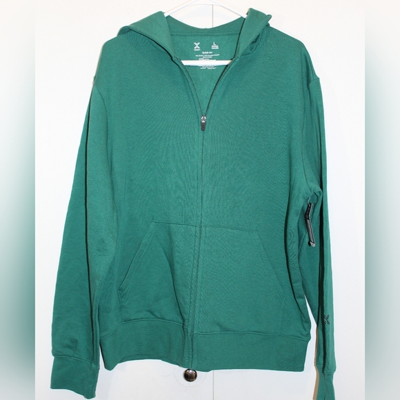 XERSION NWT MEN'S Large EVERGREEN CLASSIC FLEECE ZIP Up HOODIE QUICKDRI JACKET - Picture 8 of 11